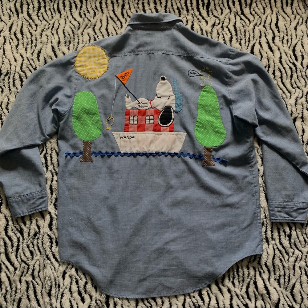 70’s Deadstock Vintage JCPenney Big Mac Snoopy and Woodstock Embroidered Top